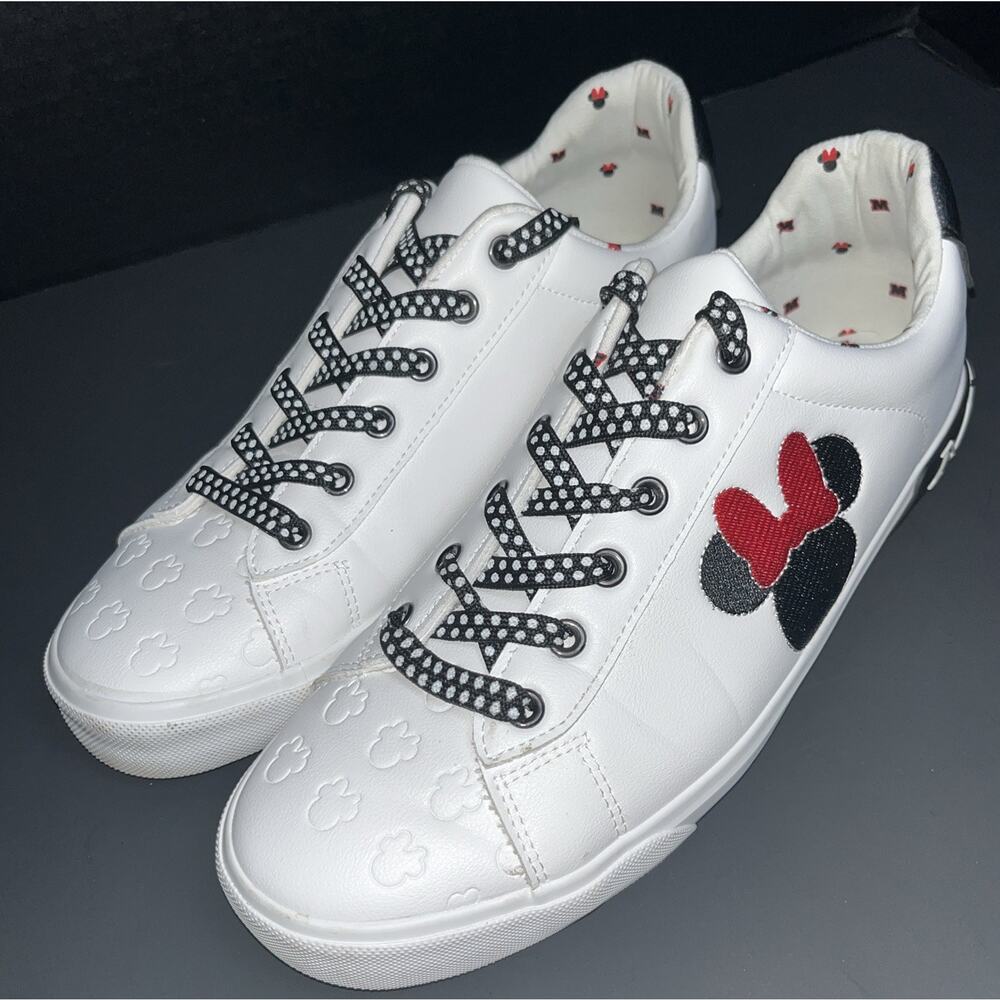 Ground Up‎ Disney Minnie Mouse Court Sneakers Women's Lace-Up Size 11 White